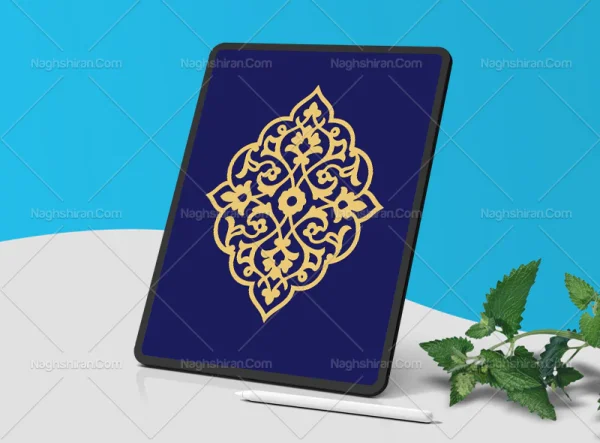 وکتور ترنج نقوش اسلیمی ختایی رنگی