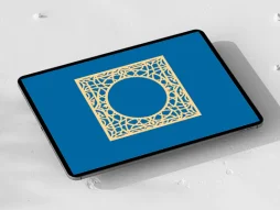وکتور حاشیه طرح مربع سنتی رنگی