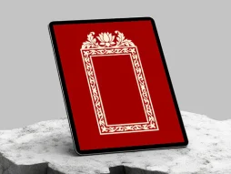 وکتور حاشیه سنتی و گل منبت کاری