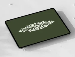 وکتور طرح قلمدان ساده سنتی سفید