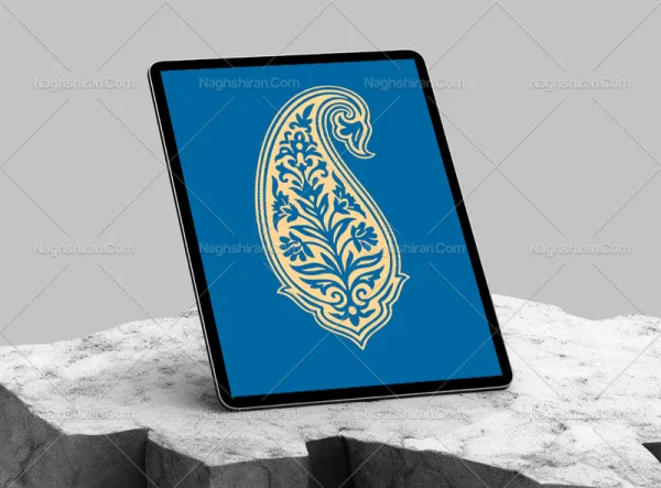 وکتور طرح بته جغه سنتی رنگی