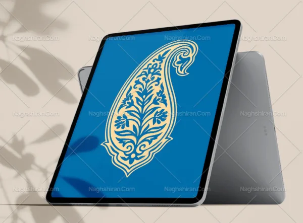 وکتور طرح بته جغه سنتی رنگی