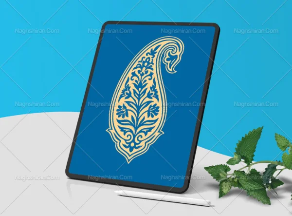 وکتور طرح بته جغه سنتی رنگی