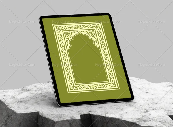 وکتور حاشیه نقوش سنتی طرح محراب