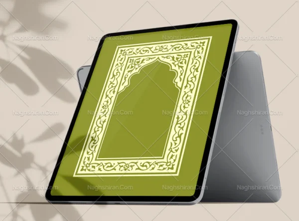 وکتور حاشیه نقوش سنتی طرح محراب