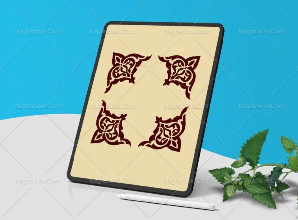 وکتور لچک با نقوش اسلیمی
