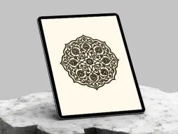وکتور طرح شمسه ساده تذهیب