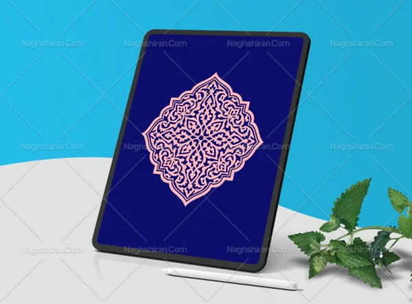وکتور طرح ترنج نقوش تذهیب