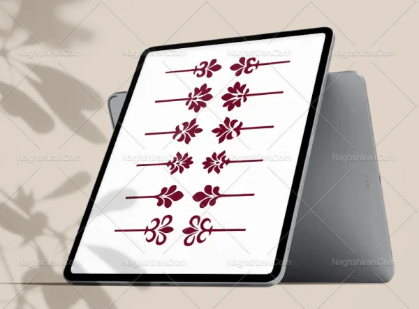 وکتور شرفه رنگی سنتی 12 عددی