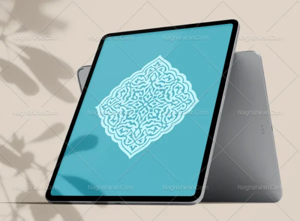 وکتور ترنج نقوش اسلیمی رنگی