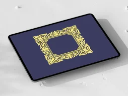 وکتور حاشیه مربع رنگی سنتی