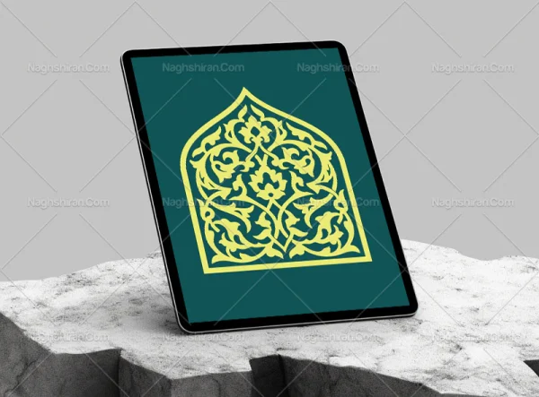 وکتور طرح محراب نقوش ختایی ساده