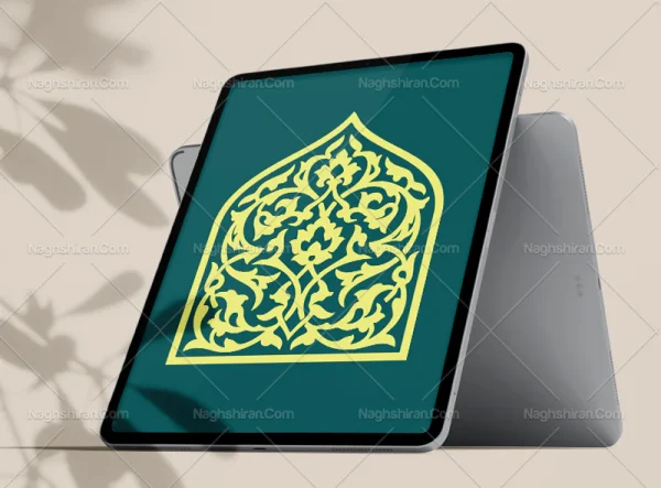 وکتور طرح محراب نقوش ختایی ساده