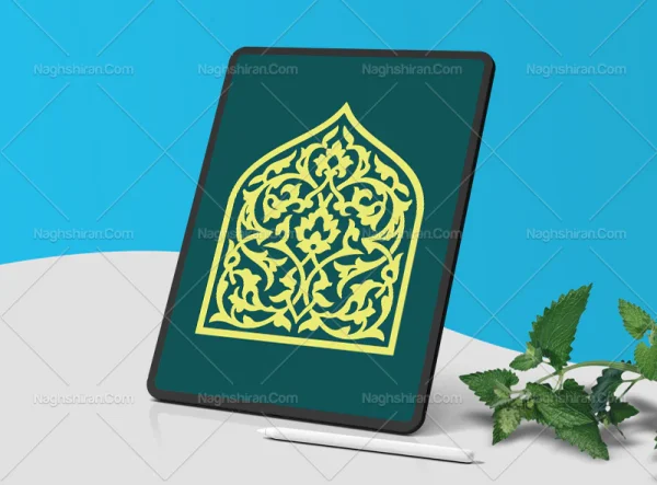 وکتور طرح محراب نقوش ختایی ساده
