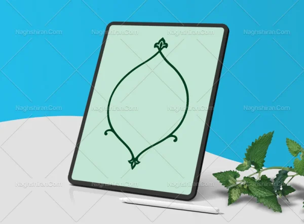 وکتور کادر تذهیب سبز