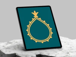 وکتور کادر تذهیب طرح اشک