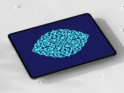 وکتور ترنج آبی فیروزه ای
