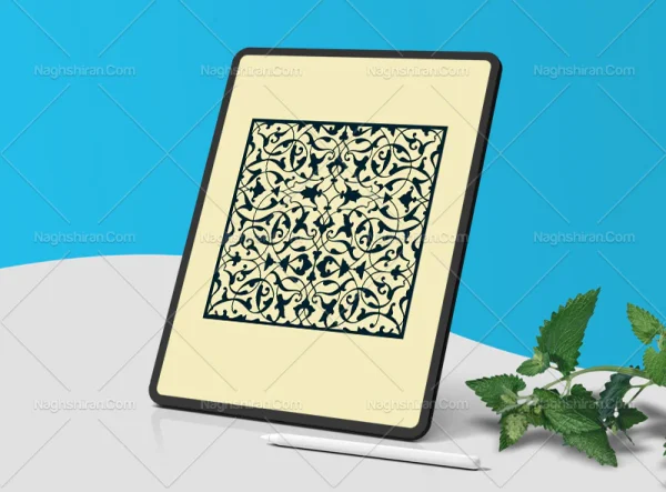 وکتور موتیف نقوش اسلیمی توپر