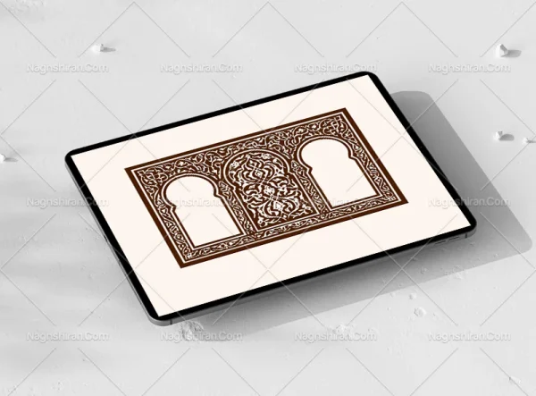 وکتور طرح محراب حاشیه اسلیمی