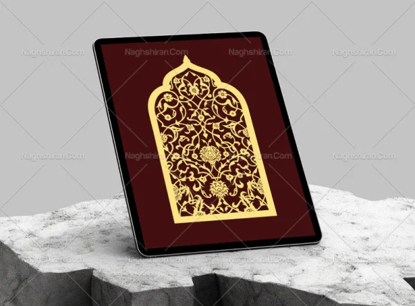 وکتور محراب نقوش اسلیمی تو خالی