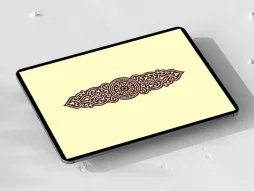 وکتور قلمدان طرح سنتی رنگی