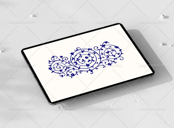 وکتور طرح گردش اسپیرال تذهیب