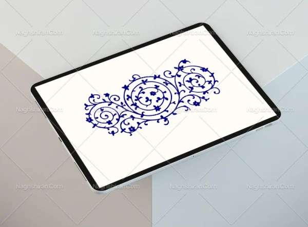 وکتور طرح گردش اسپیرال تذهیب