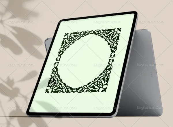 وکتور حاشیه طرح لچک نقوش اسلیمی