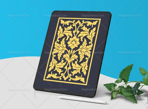 وکتور واگیره حاشیه نقوش منبت کاری