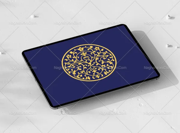 وکتور دایره نقوش ساده تذهیب