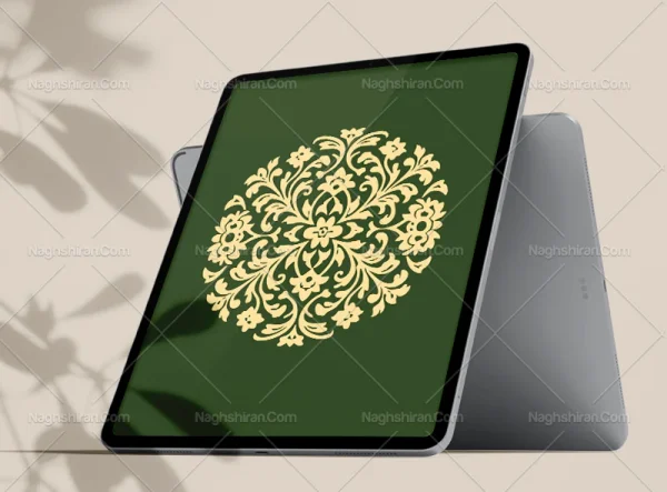 وکتور نشان نقش و نگار دایره ای