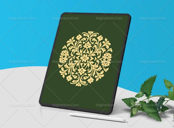 وکتور نشان نقش و نگار دایره ای