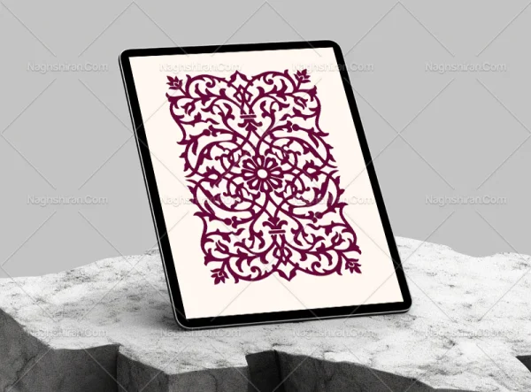 وکتور واگیره حاشیه نقوش تذهیب