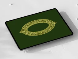 وکتور حاشیه بیضی سبز سنتی