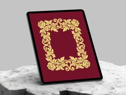 وکتور حاشیه منبت کاری