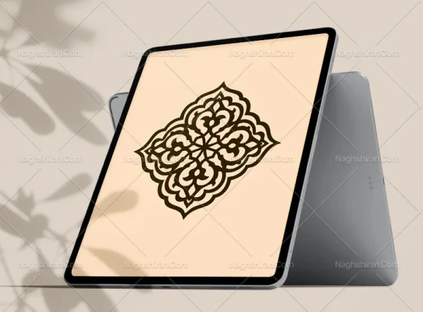 وکتور نشان اسلیمی قهوه ای