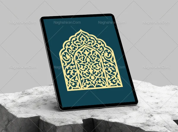 وکتور محراب نقوش سنتی ساده