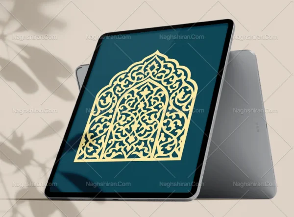 وکتور محراب نقوش سنتی ساده