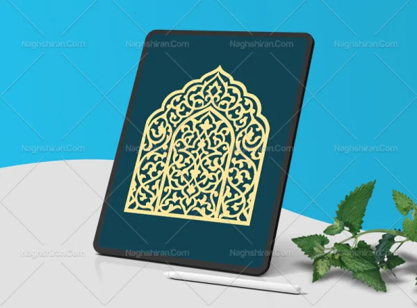 وکتور محراب نقوش سنتی ساده