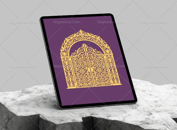 وکتور طرح در فلزی سنتی