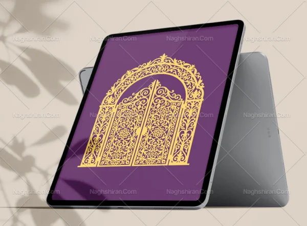 وکتور طرح در فلزی سنتی