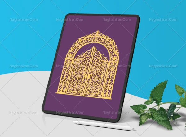 وکتور طرح در فلزی سنتی
