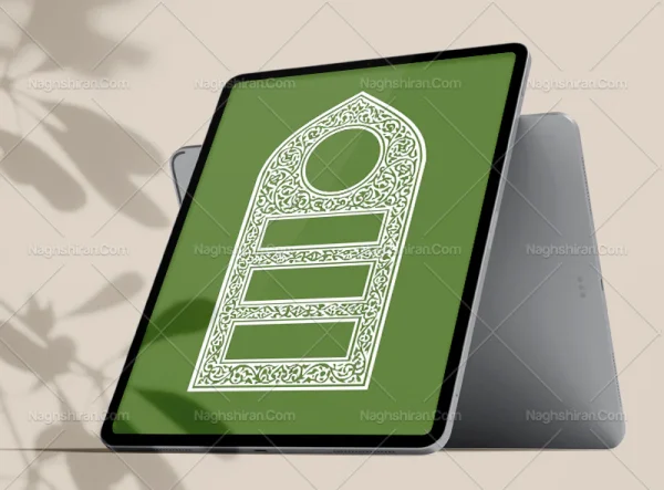 وکتور طرح محراب حاشیه سنتی سفید
