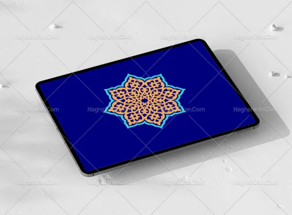 وکتور نشان طرح سنتی با کادر تذهیب