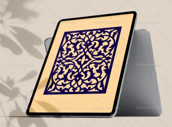 وکتور واگیره حاشیه طرح اسلیمی