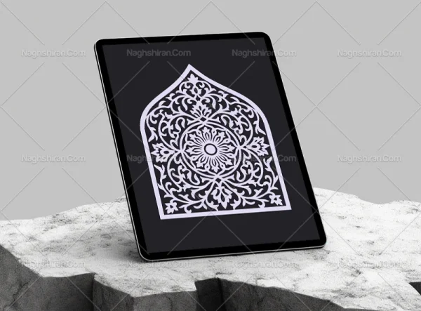وکتور طرح محراب ساده نقوش سنتی