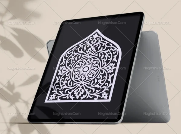 وکتور طرح محراب ساده نقوش سنتی