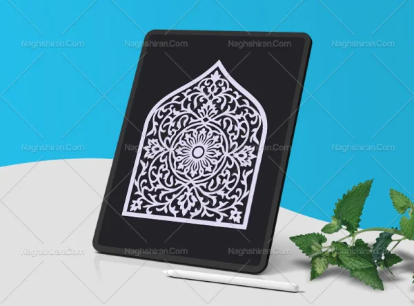 وکتور طرح محراب ساده نقوش سنتی