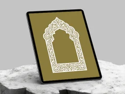وکتور محراب طرح حاشیه سنتی سفید رنگ