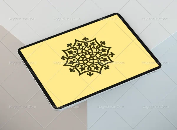 وکتور نشان نقوش رنگی سنتی